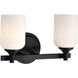 Solara 13.38 inch Matte Black Vanity Wall Light