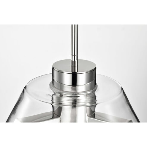 Edmond LED 13.63 inch Polished Nickel Pendant Ceiling Light