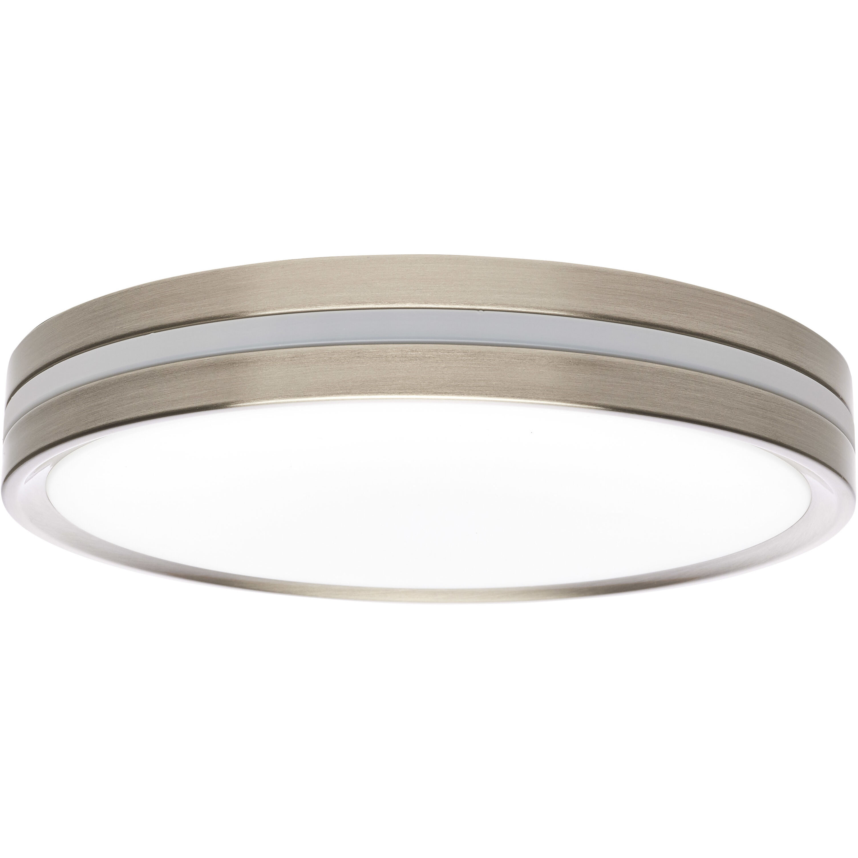 Brentwood LED 11.42 inch Brushed Nickel Flush Mount with Night Light Ceiling Light
