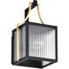 Holden 11.13 inch Black and Gold Outdoor Wall Light