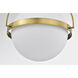 Lakeshore 1 Light 18 inch Natural Brass Flush Mount Ceiling Light