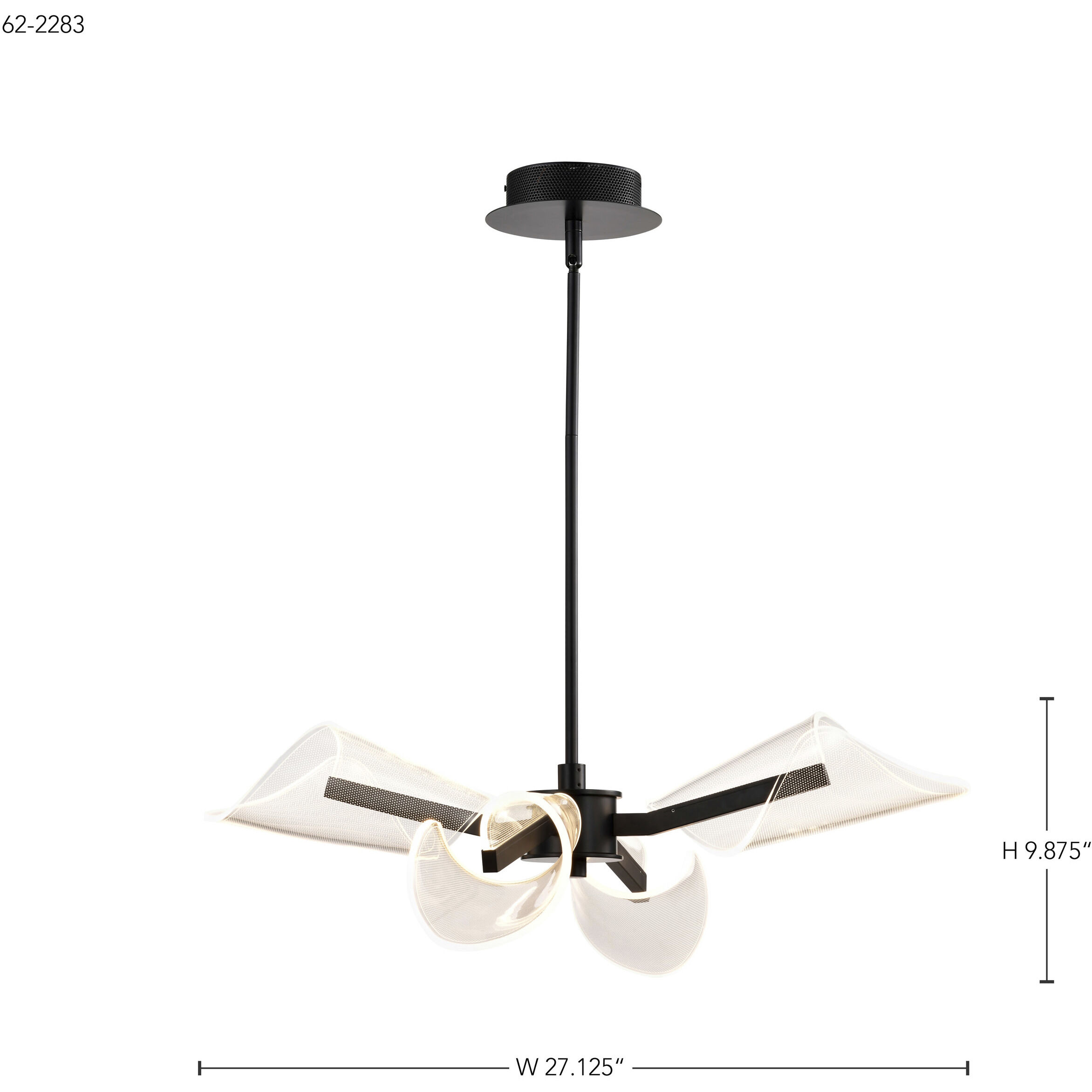 Sedona LED 27.13 inch Matte Black Chandelier Ceiling Light