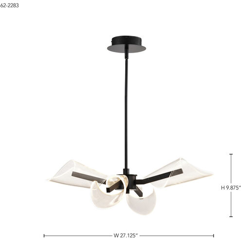 Sedona LED 27.13 inch Matte Black Chandelier Ceiling Light