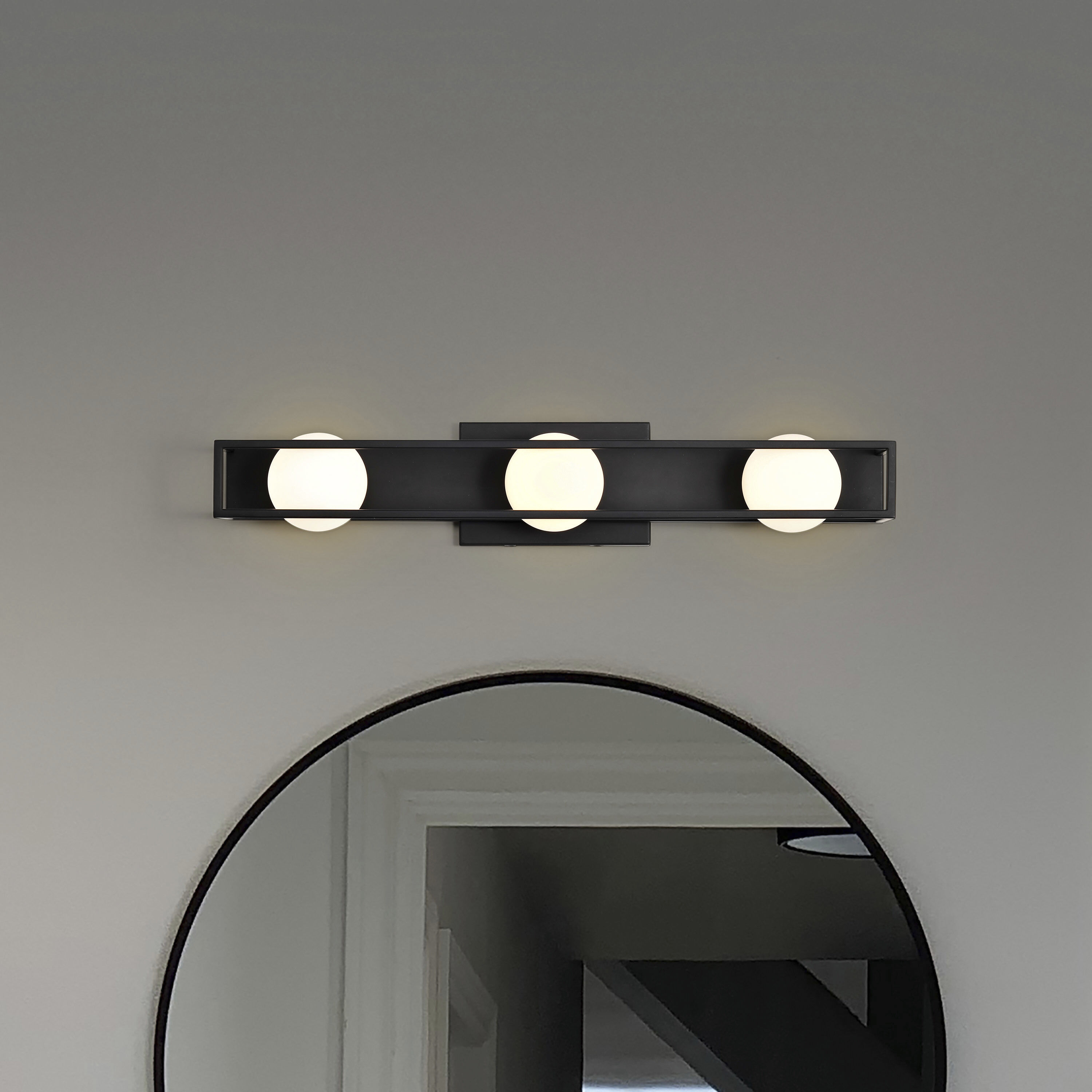 Jenkins LED 24 inch Matte Black Vanity Light Wall Light