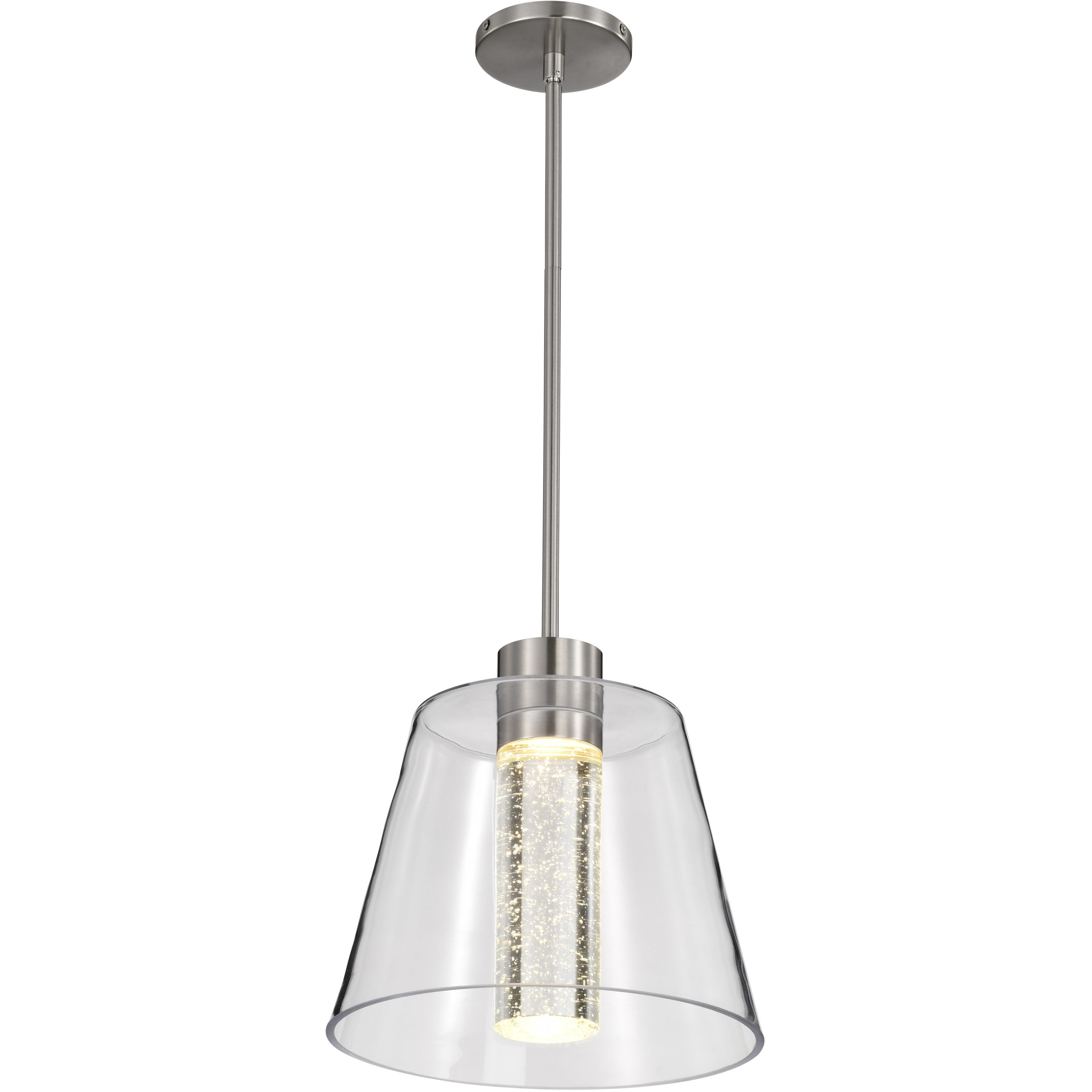 Aura LED 12 inch Brushed Nickel Pendant Ceiling Light