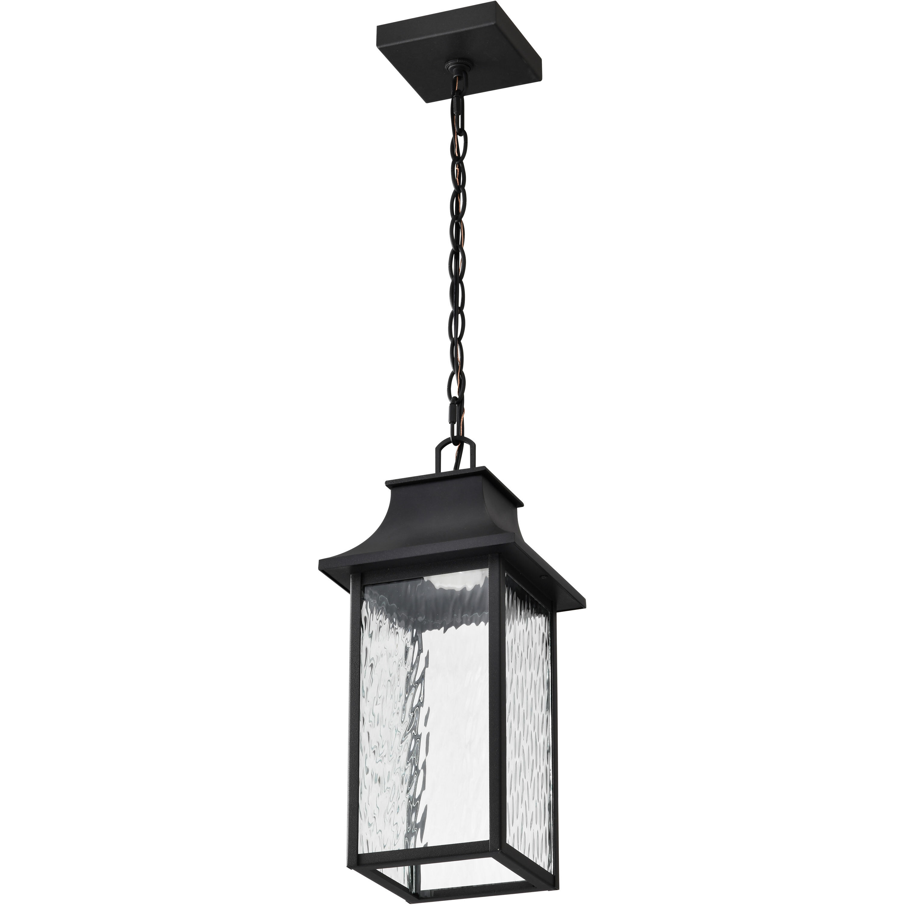 Austen LED Matte Black Outdoor Hanging Fixture