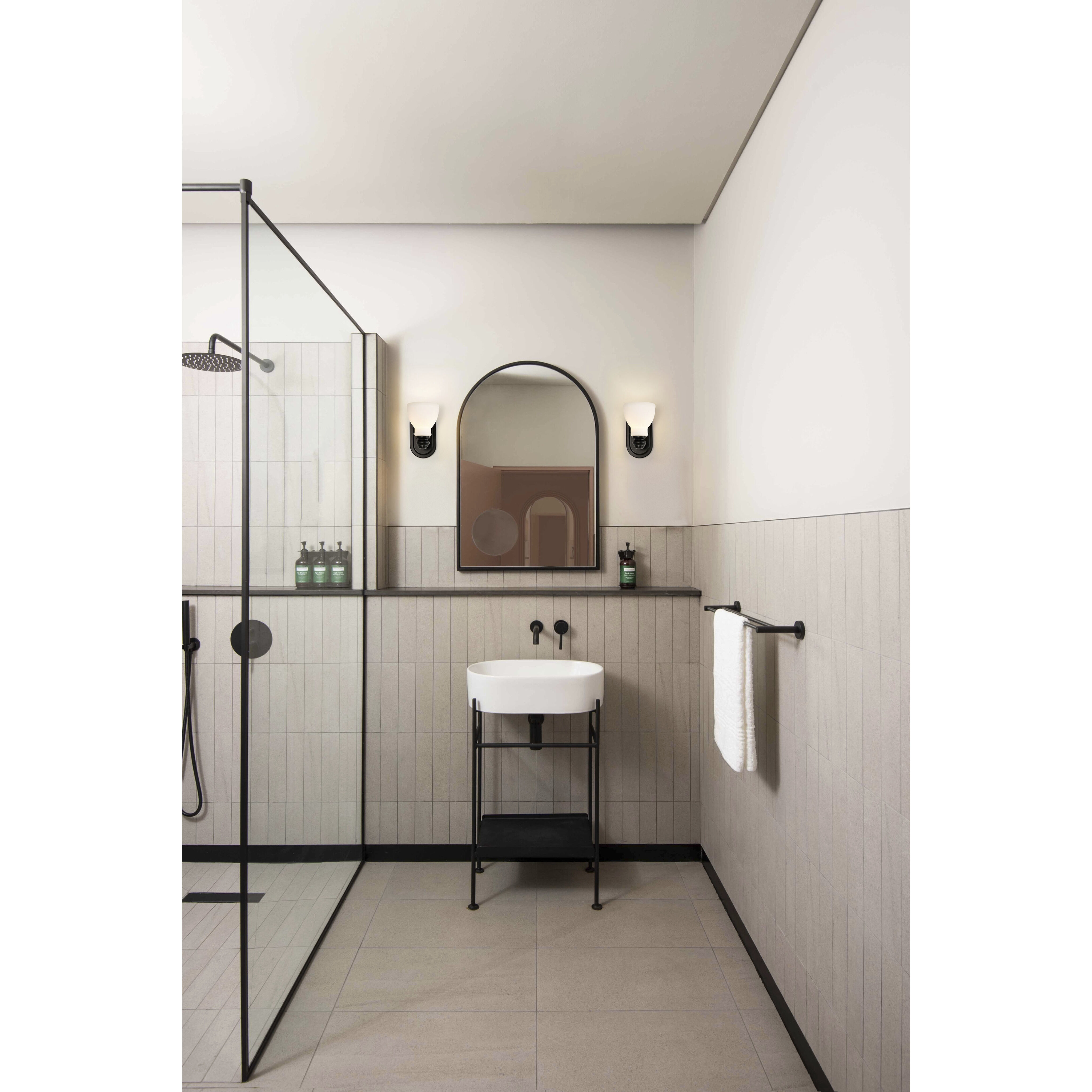 Russel 1 Light 5.38 inch Matte Black Vanity Light Wall Light