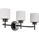 Warren 3 Light 24 inch Gun Metal Vanity Light Wall Light