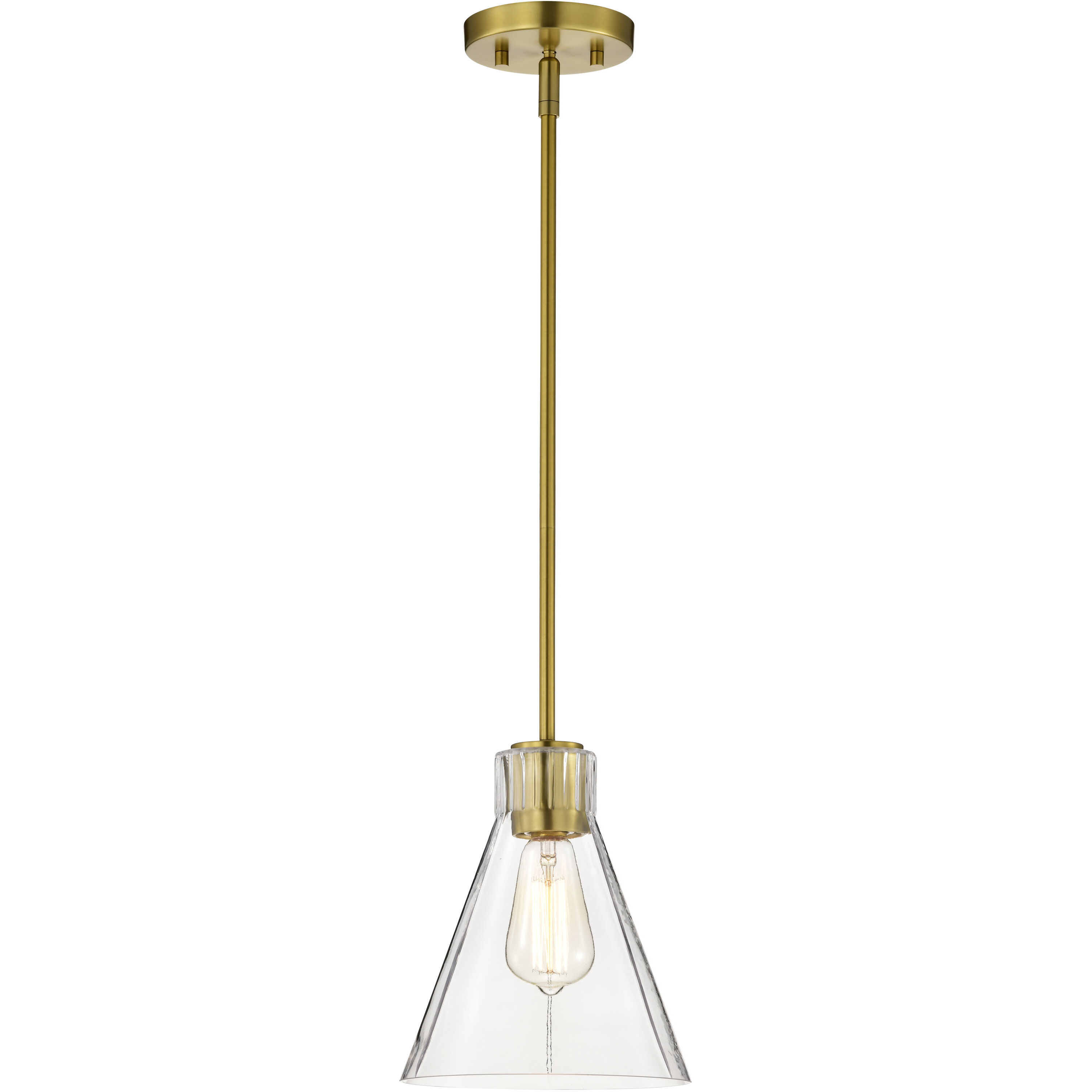 Gianna 8 inch Vintage Brass Pendant Ceiling Light