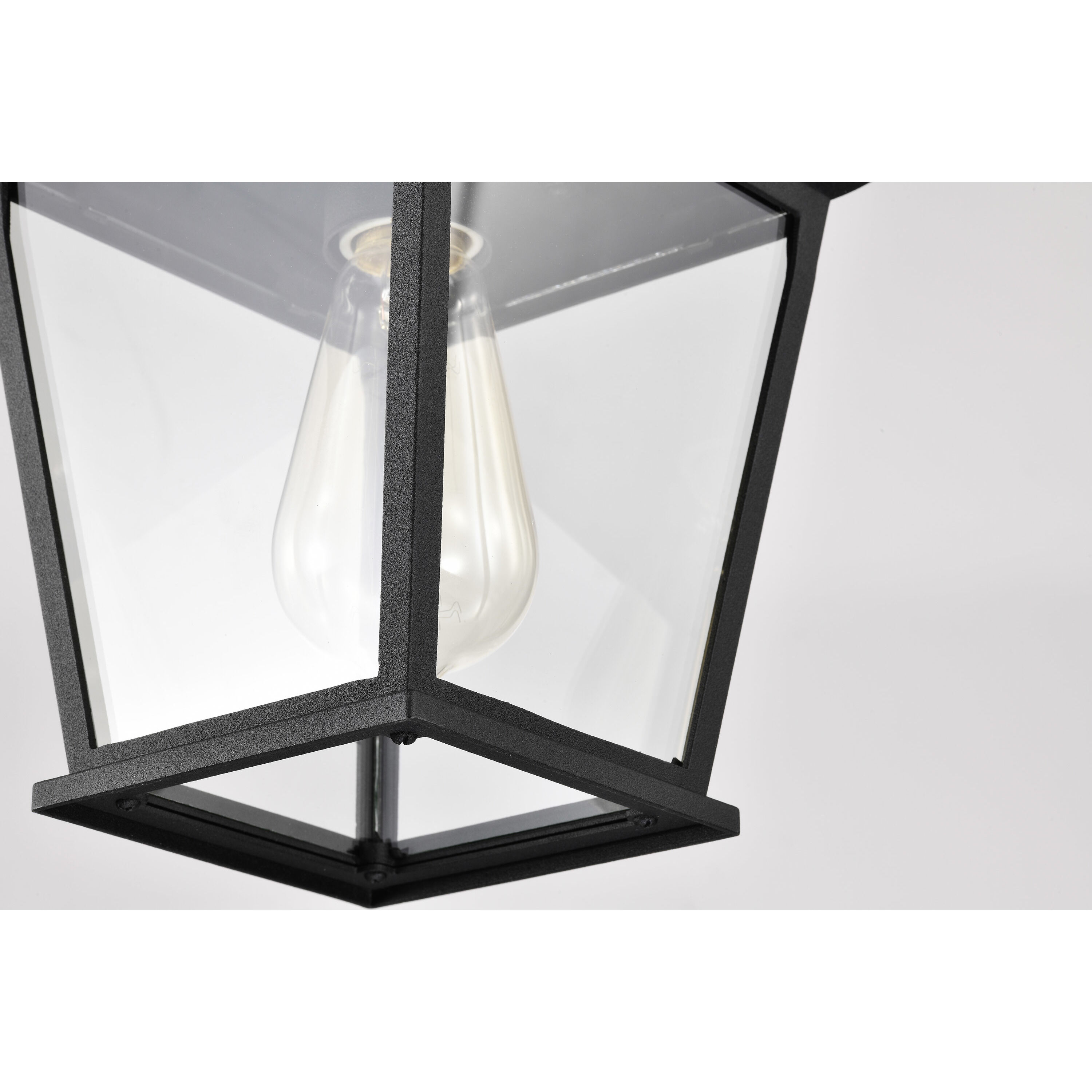 Jasper 8 inch Matte Black Outdoor Hanging Lantern