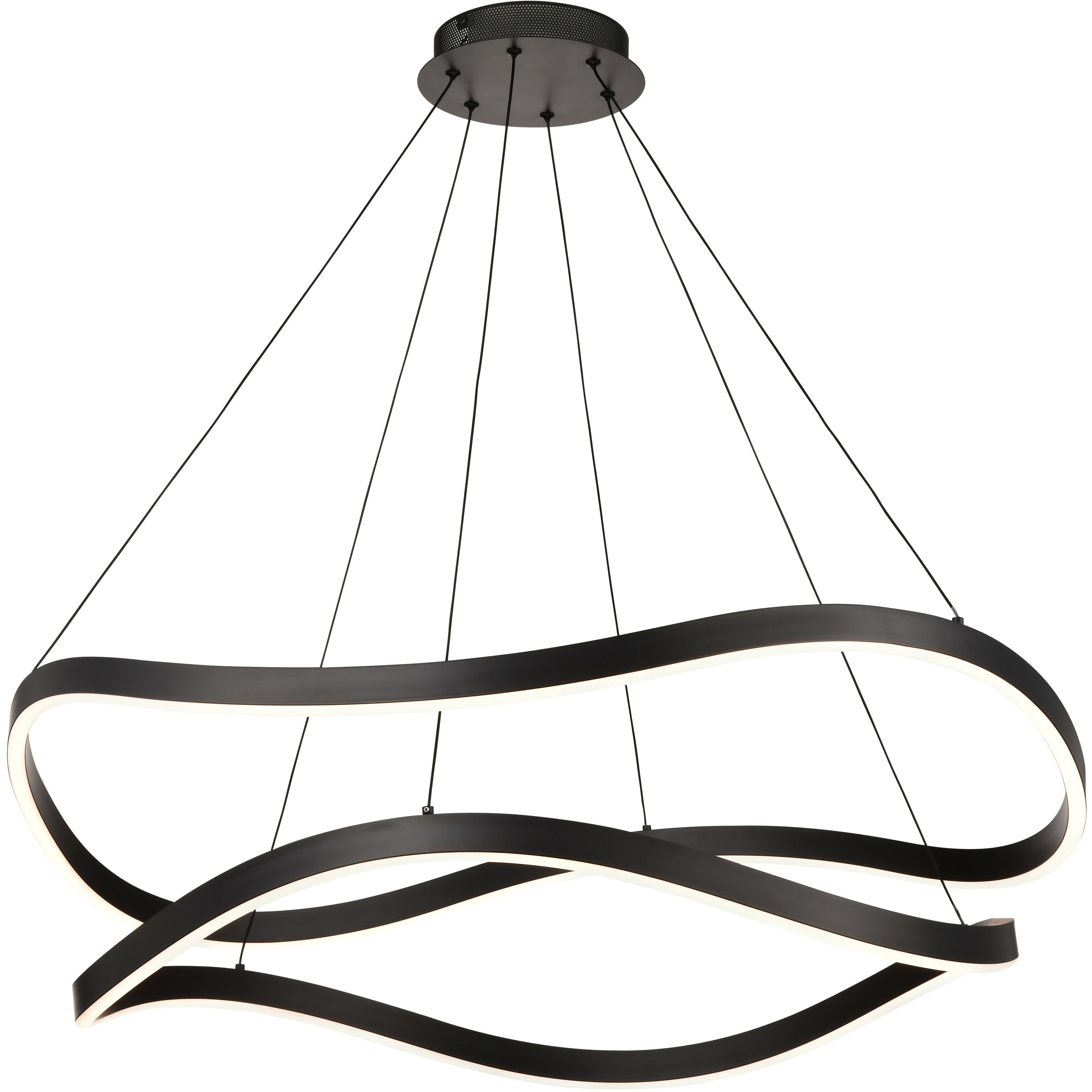 Sylas LED 37.4 inch Matte Black Pendant Ceiling Light