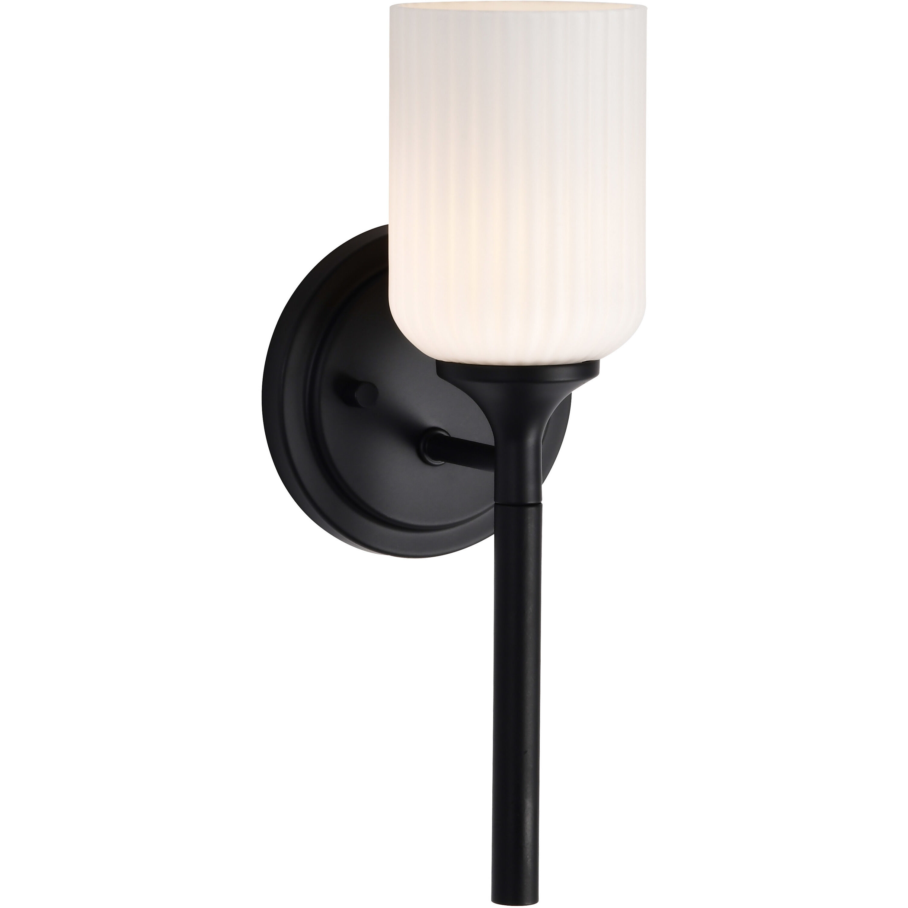 Solara 5 inch Matte Black Vanity Wall Light