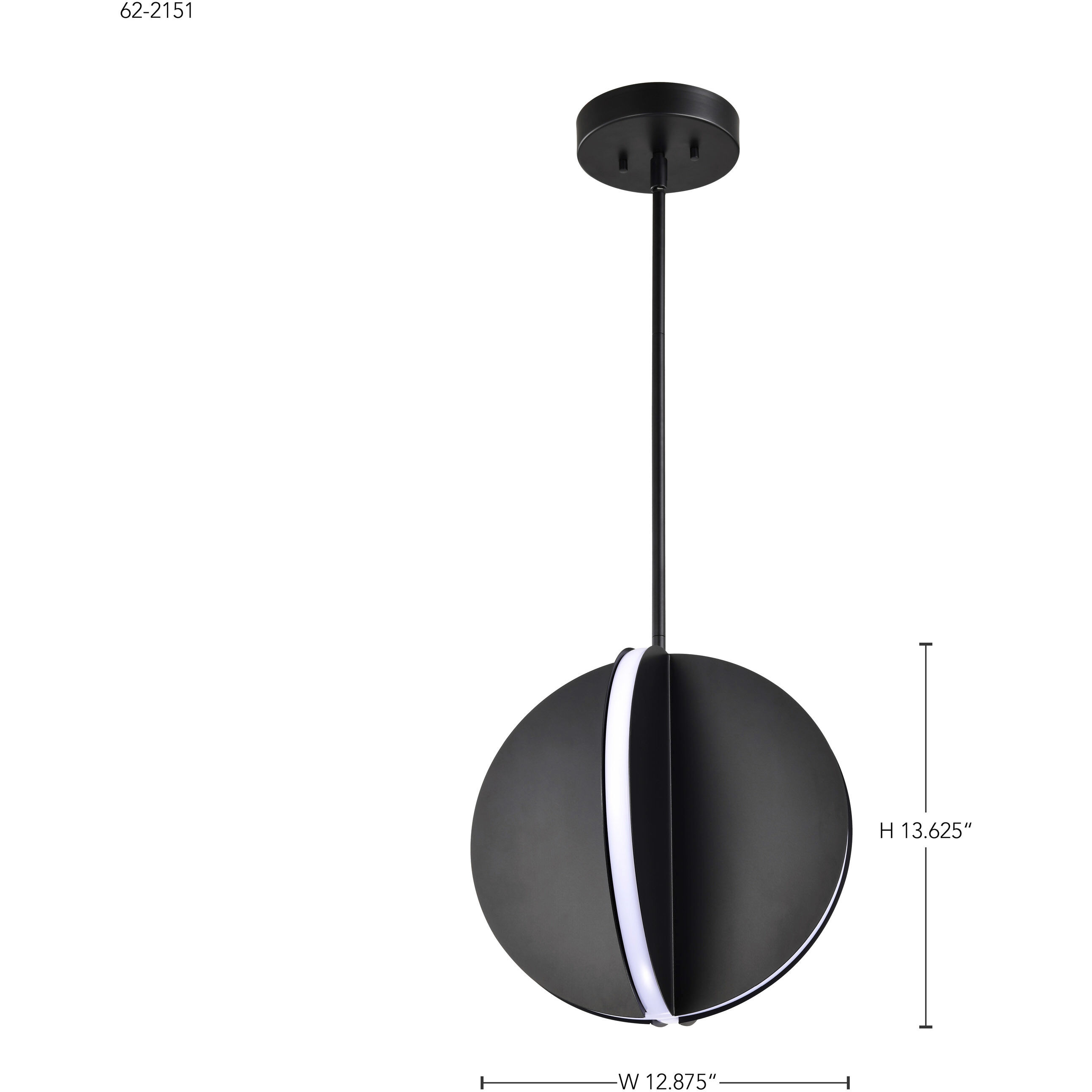 Blaine LED 12.88 inch Matte Black Pendant Ceiling Light