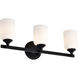 Solara 23 inch Matte Black Vanity Wall Light