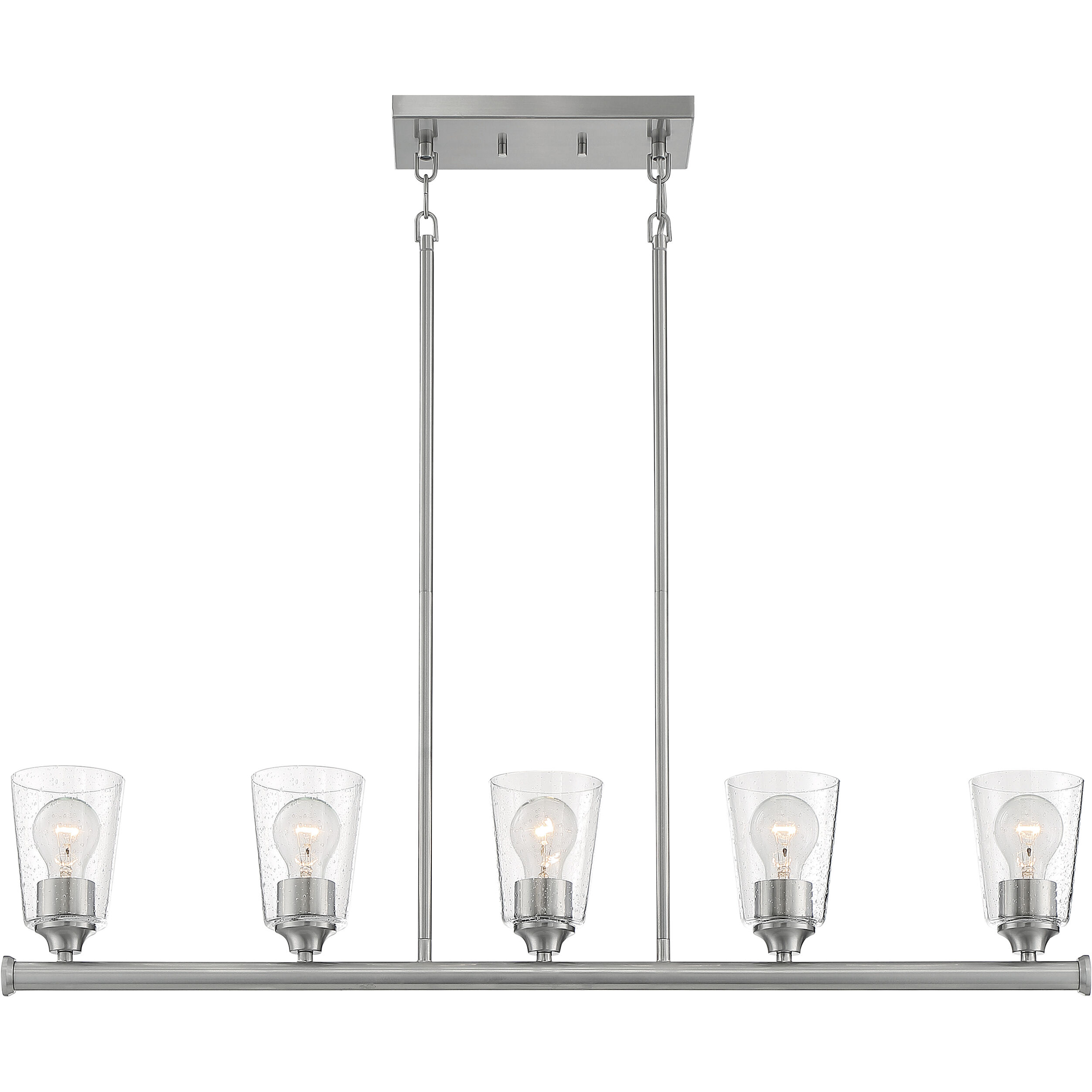 Bransel 5 Light 4.5 inch Brushed Nickel Pendant Ceiling Light