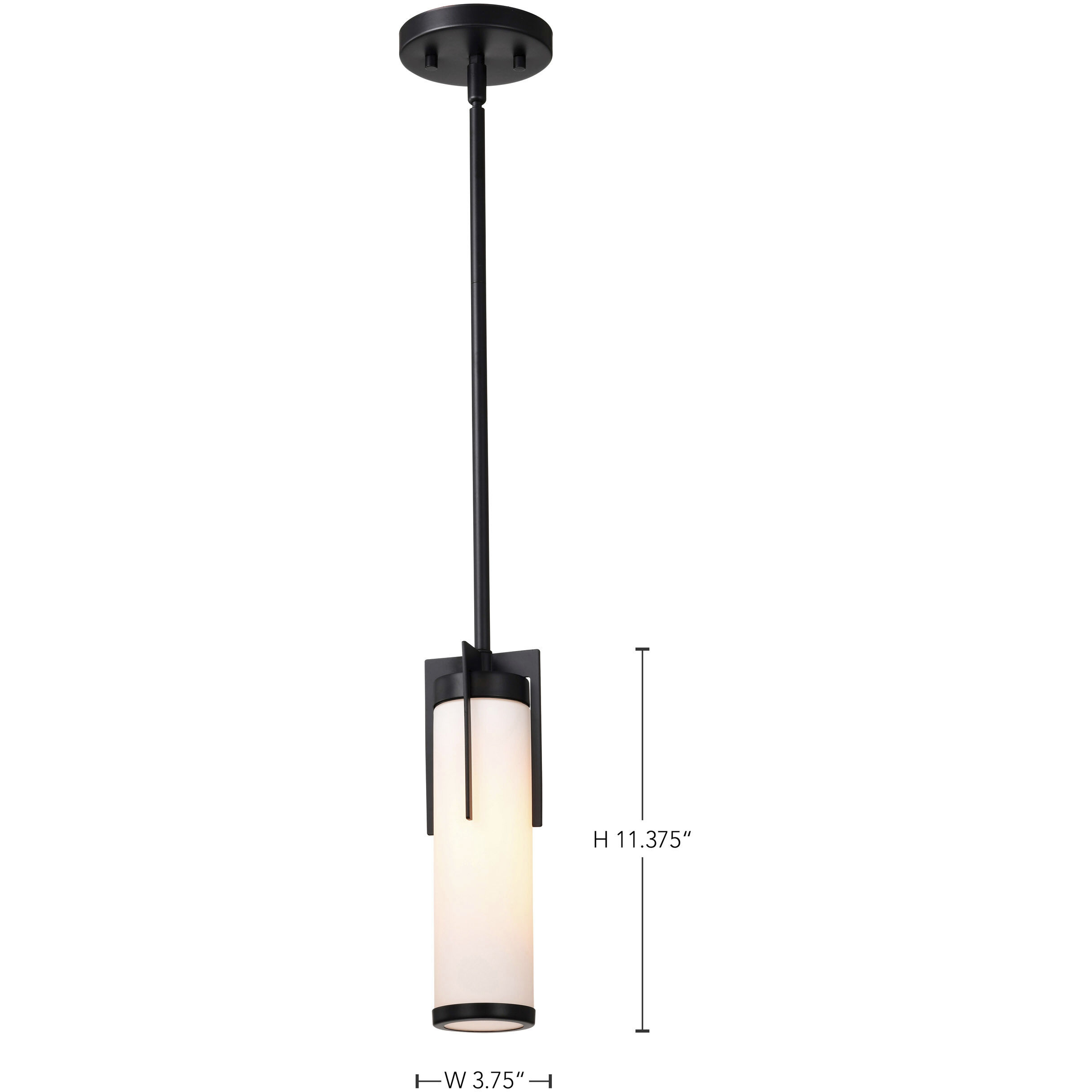 Roselle 3.75 inch Matte Black Pendant Ceiling Light