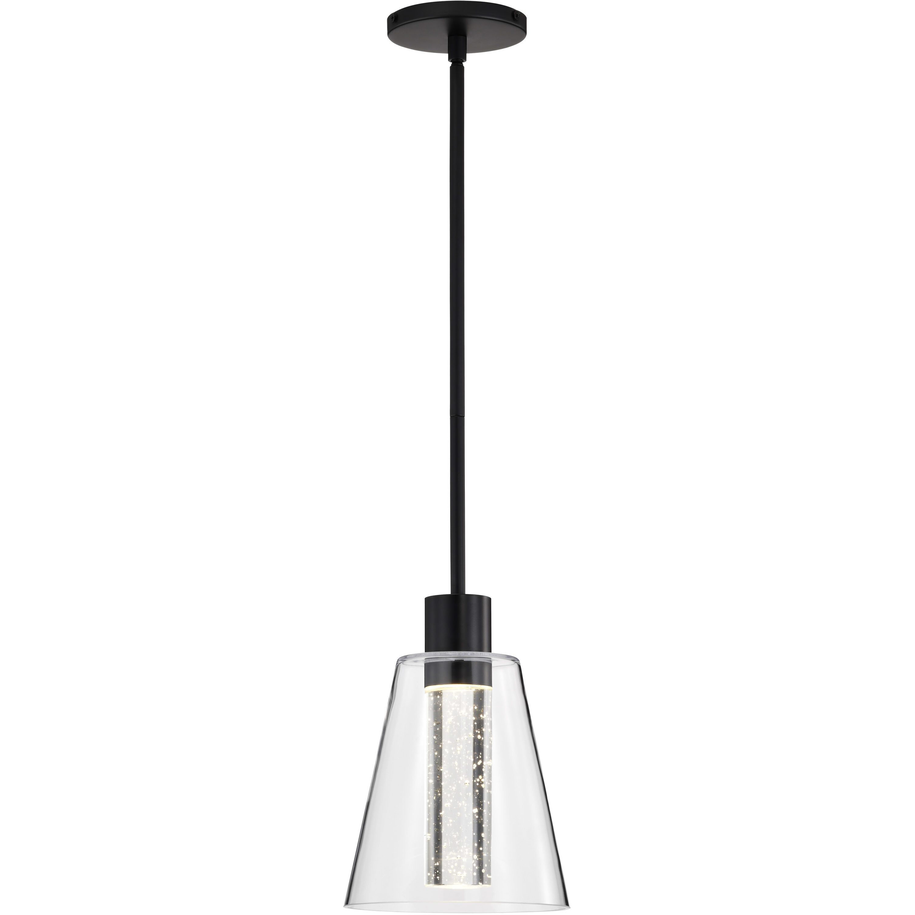 Aura LED 7.25 inch Matte Black Pendant Ceiling Light