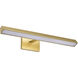 Mila LED 24 inch Vintage Brass Vanity Wall Light