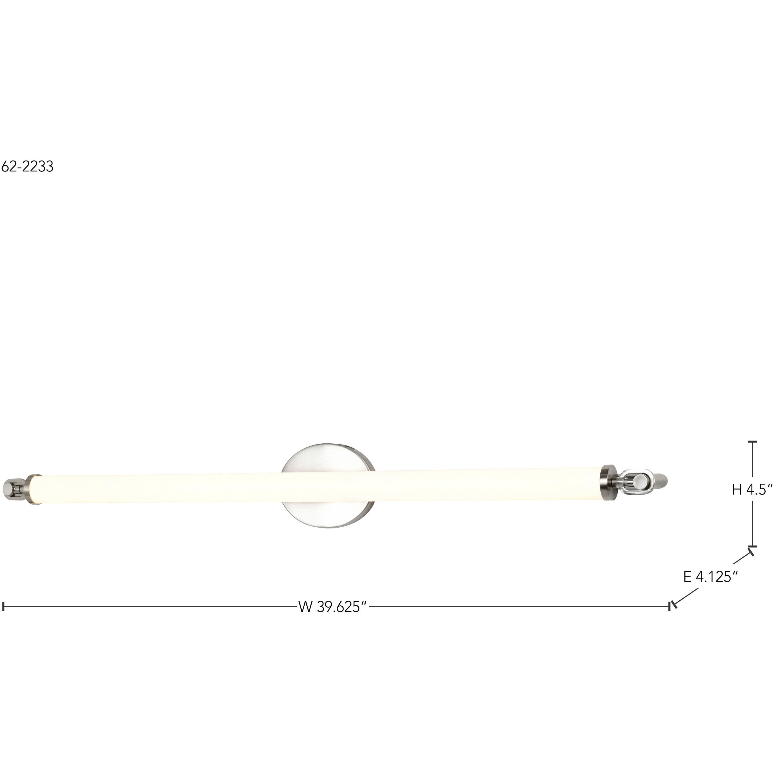 Edgeworth LED 39.63 inch Brushed Nickel Vanity Light Wall Light