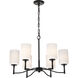 Liam 25 inch Matte Black Chandelier Ceiling Light
