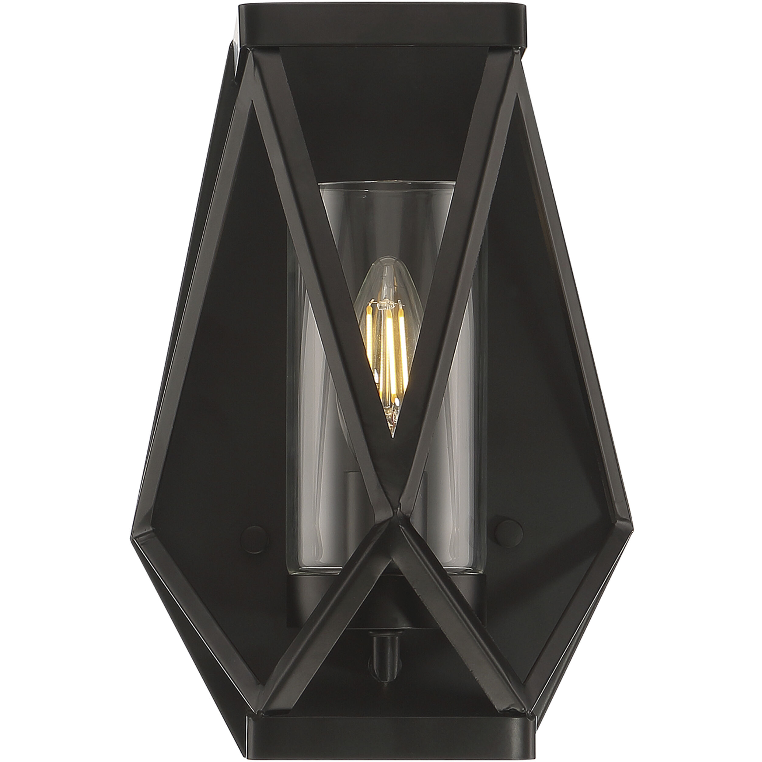 Zemi 1 Light 7 inch Black Vanity Light Wall Light