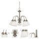 Ballerina 5 Light 24 inch Brushed Nickel Chandelier Ceiling Light