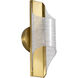Idris LED 6 inch Vintage Brass Vanity Wall Light