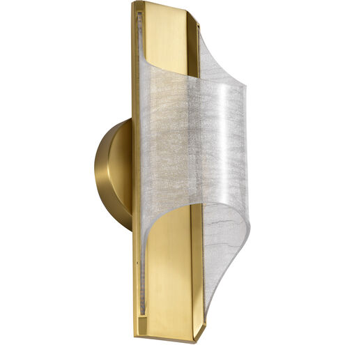 Idris LED 6 inch Vintage Brass Vanity Wall Light