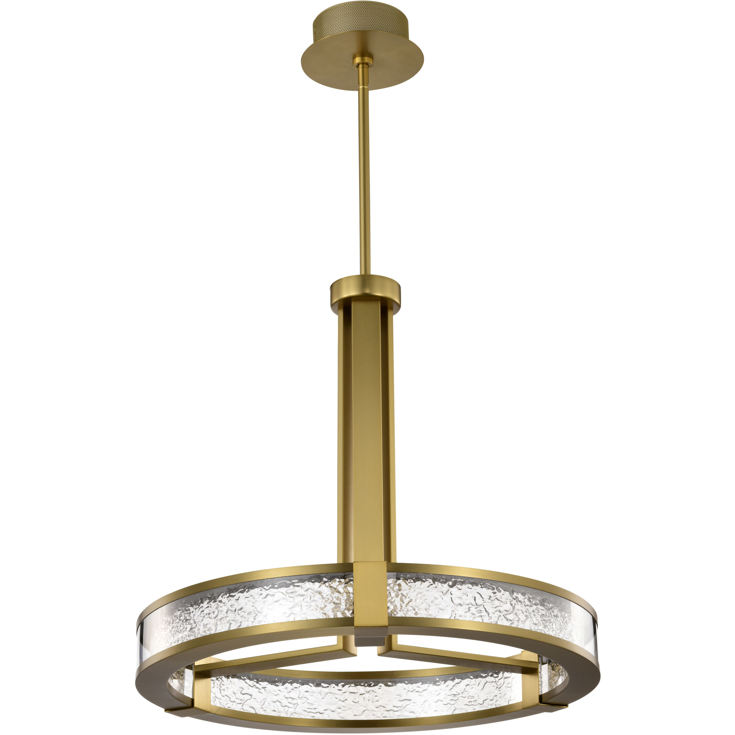 Darrow LED 24 inch Vintage Brass Pendant Ceiling Light