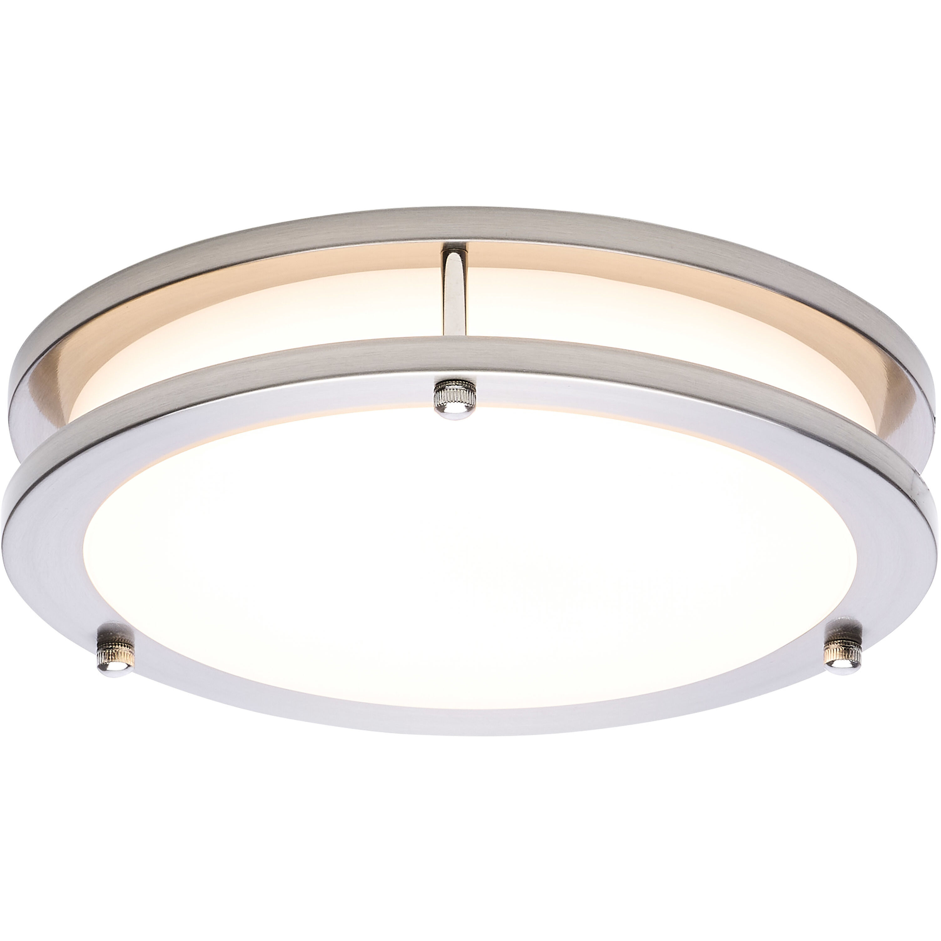 Glamour LED 9.84 inch Brushed Nickel Flush Mount Ceiling Light