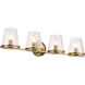 Valentine 32 inch Vintage Brass Vanity Wall Light