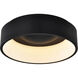 Orbit LED 17.75 inch Black Flush Mount Ceiling Light