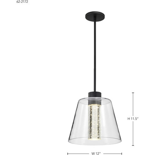 Aura LED 12 inch Matte Black Pendant Ceiling Light