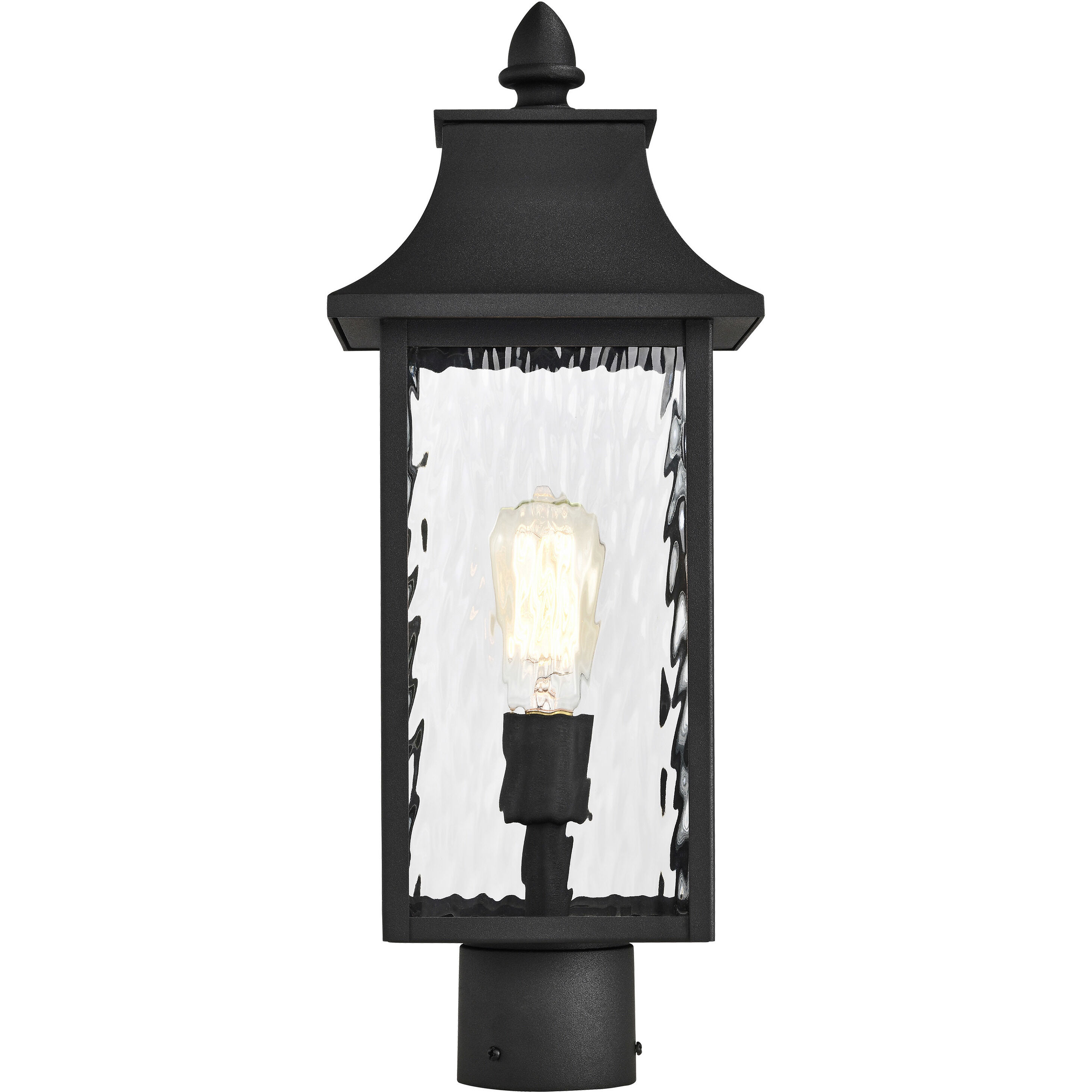 Austen 20 inch Matte Black Post Lantern