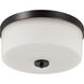Denver 2 Light 13.63 inch Mahogany Bronze Flush Mount Ceiling Light