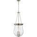 Boliver 3 Light 14.13 inch Brushed Nickel Pendant Ceiling Light