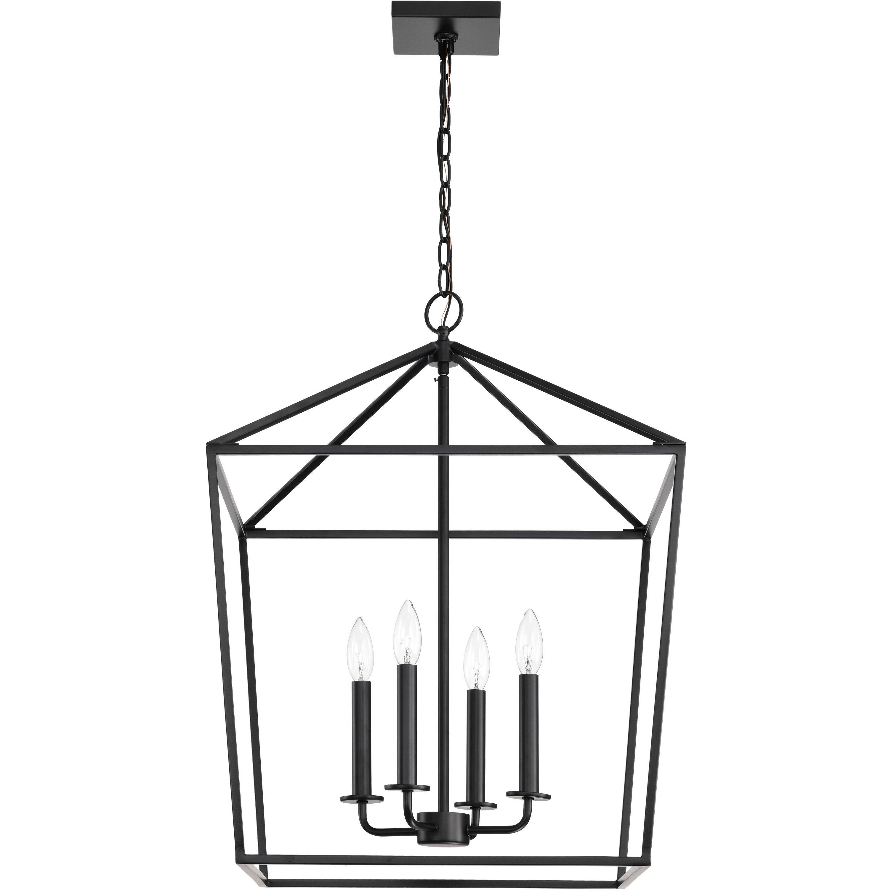 Emma 4 Light 20 inch Matte Black Pendant Ceiling Light