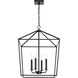 Emma 4 Light 20 inch Matte Black Pendant Ceiling Light