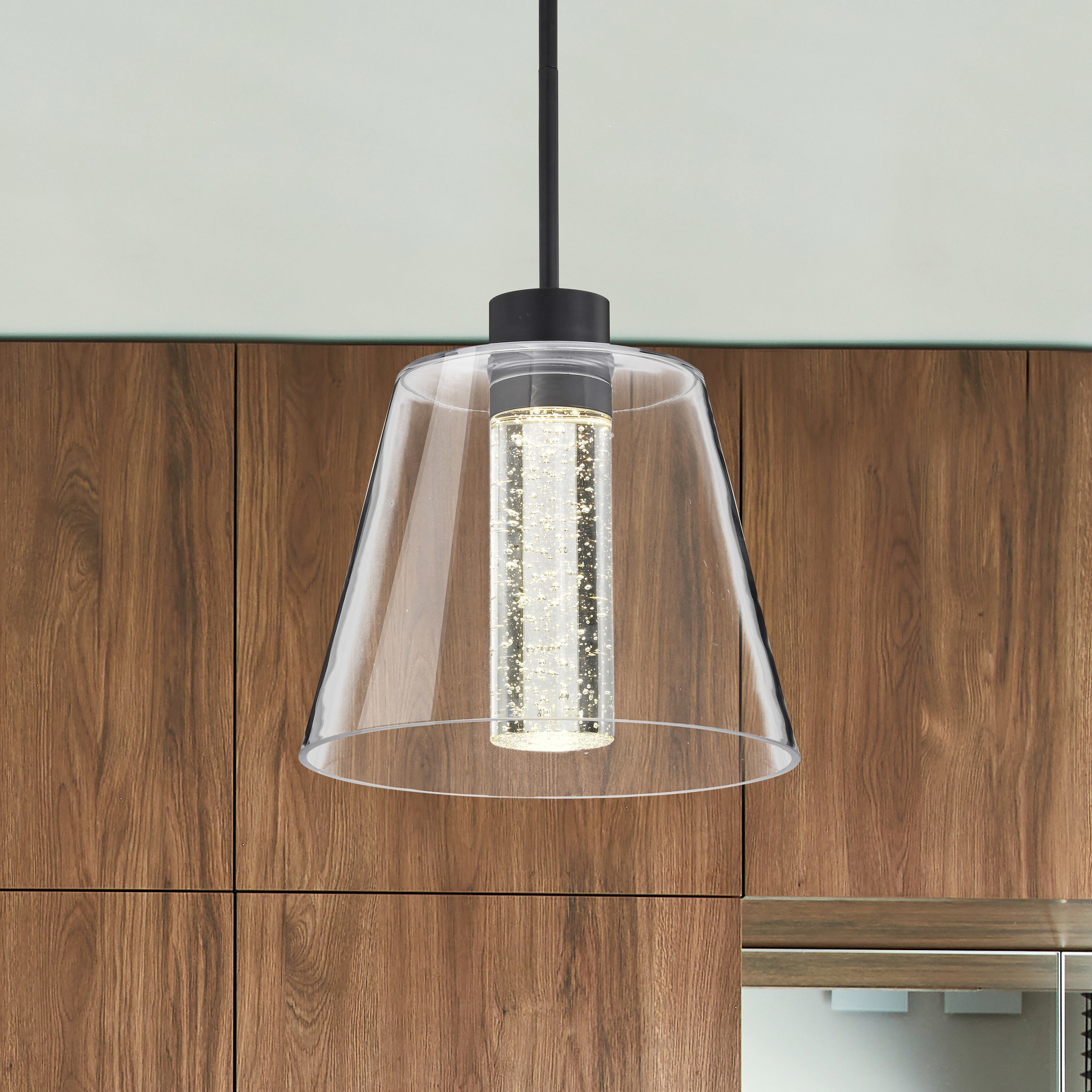Aura LED 12 inch Matte Black Pendant Ceiling Light