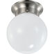 Brentwood LED 6 inch Brushed Nickel Flush Mount Ceiling Light