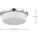 Rowen 3 Light 14.63 inch Brushed Nickel Flush Mount Ceiling Light