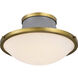 Lafayette 1 Light 18 inch Matte Gray Flush Mount Ceiling Light