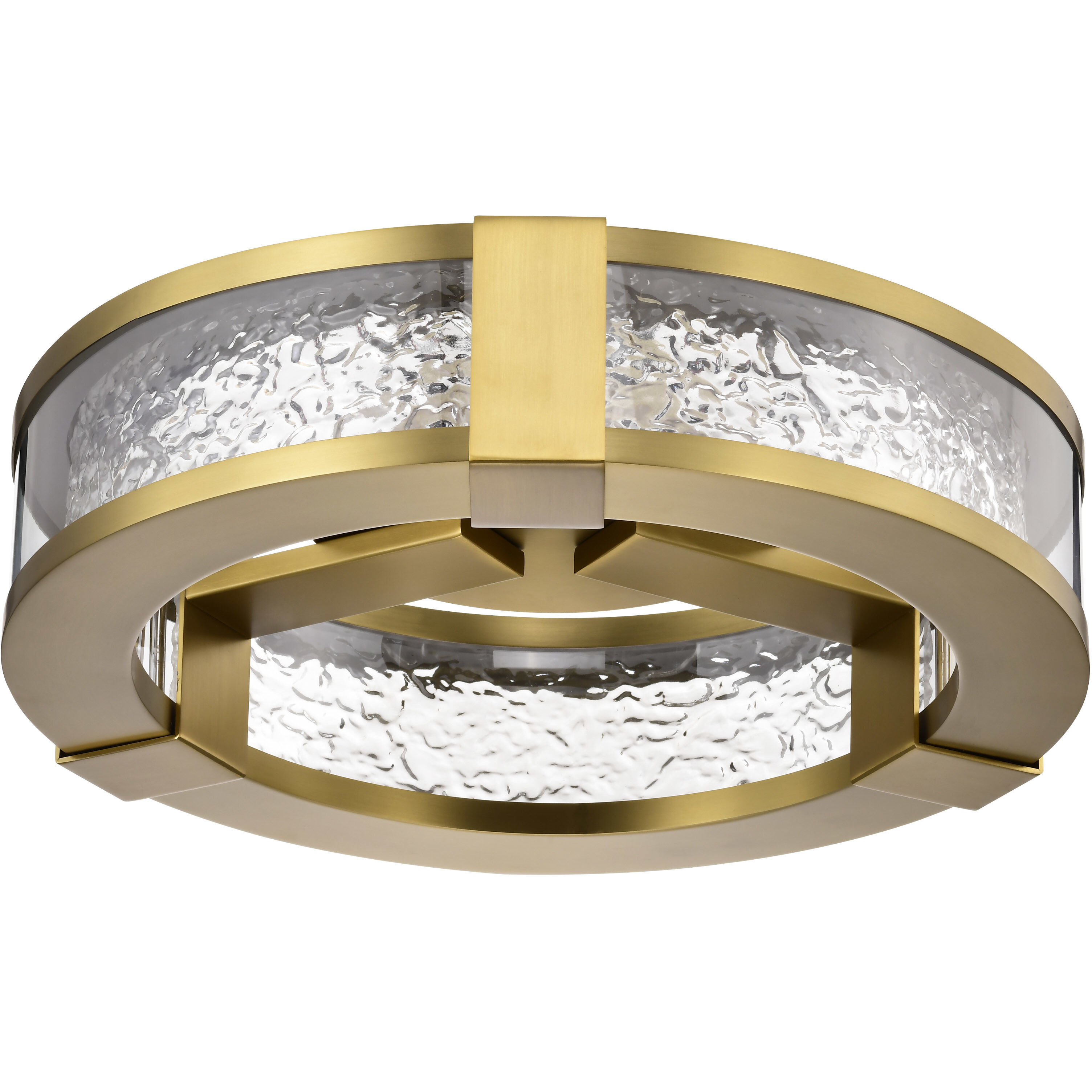 Darrow LED 13.25 inch Vintage Brass Flush Mount Ceiling Light