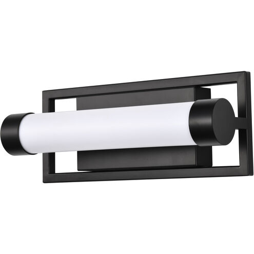 Canal LED 12 inch Matte Black Bath Vanity Light Wall Light
