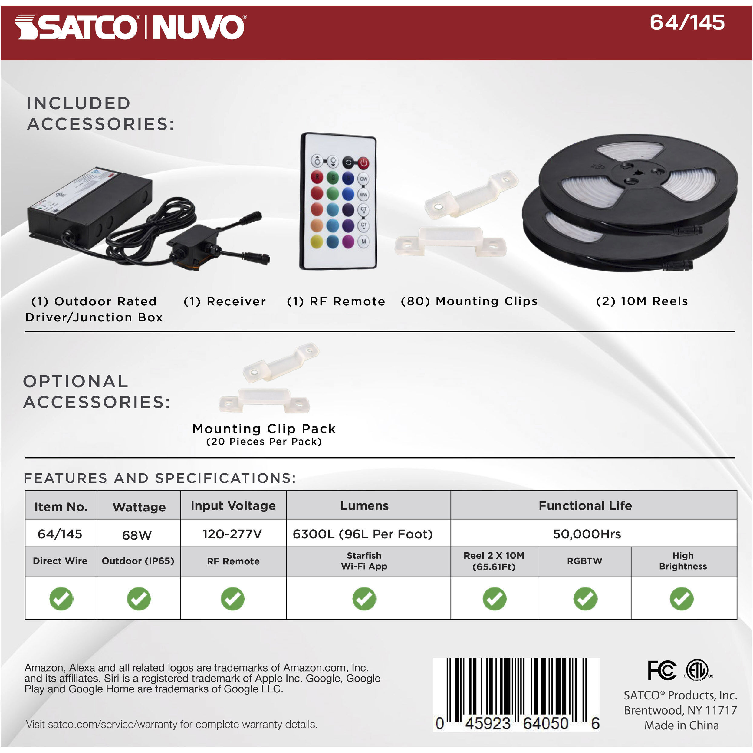 Dimension White 2700K 787.44 inch Tape Light