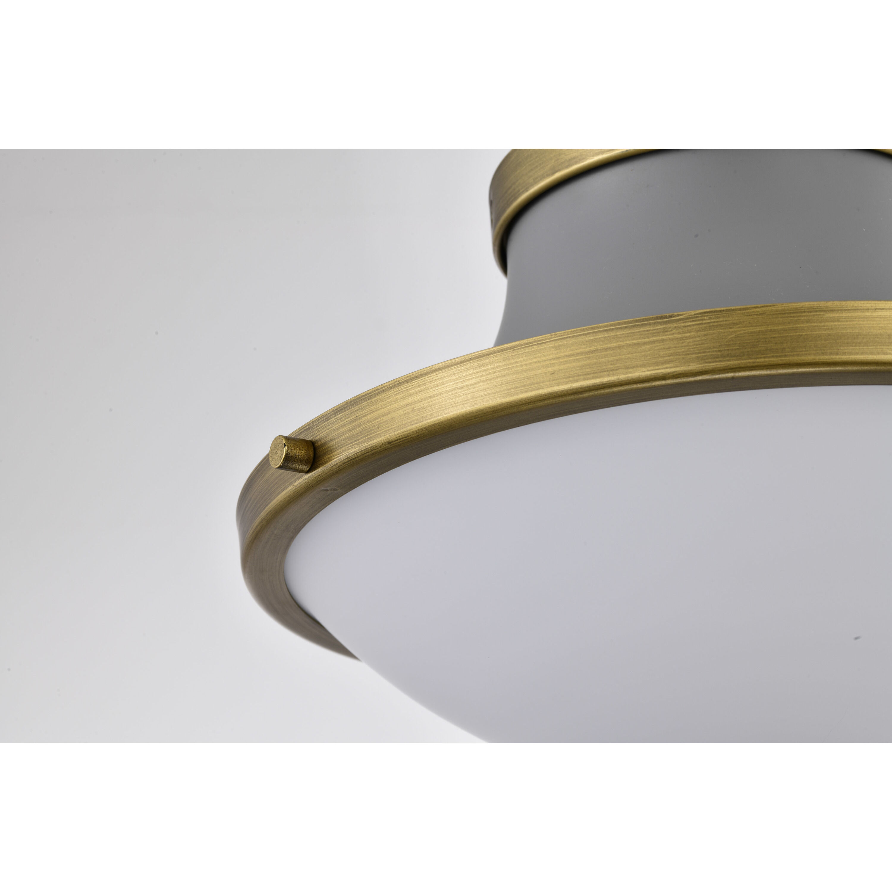 Lafayette 1 Light 14 inch Matte Gray Flush Mount Ceiling Light