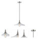 Vintage 1 Light 14 inch Polished Nickel Pendant Ceiling Light
