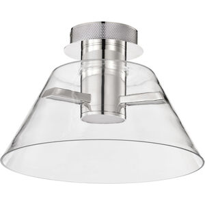 Edmond LED 13.63 inch Polished Nickel Semi Flush Mount Ceiling Light