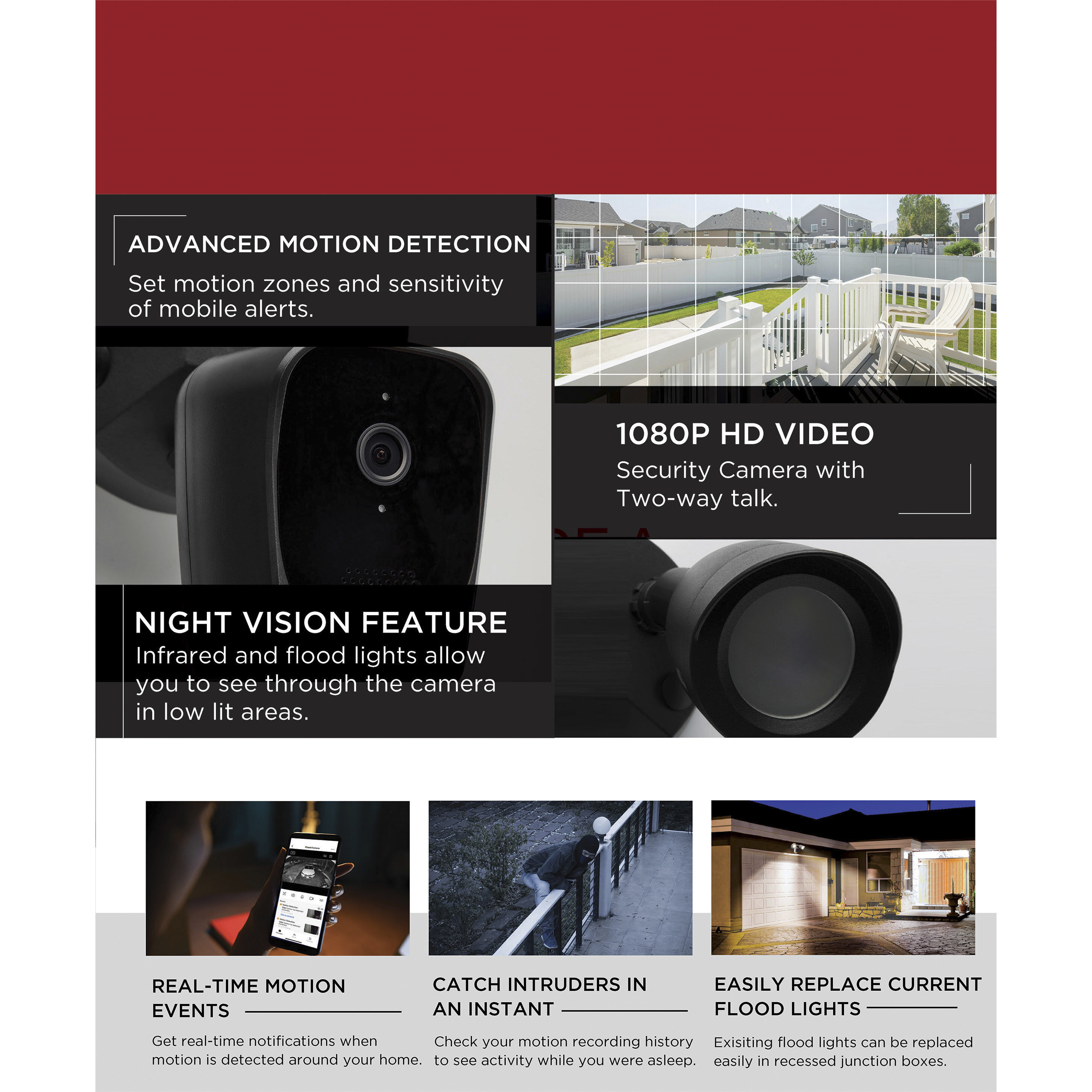 Bullet LED 8 inch Black Outdoor Security Camera