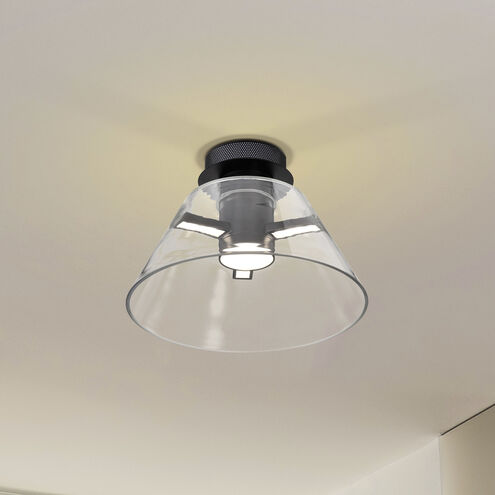 Edmond LED 13.63 inch Matte Black Semi Flush Mount Ceiling Light